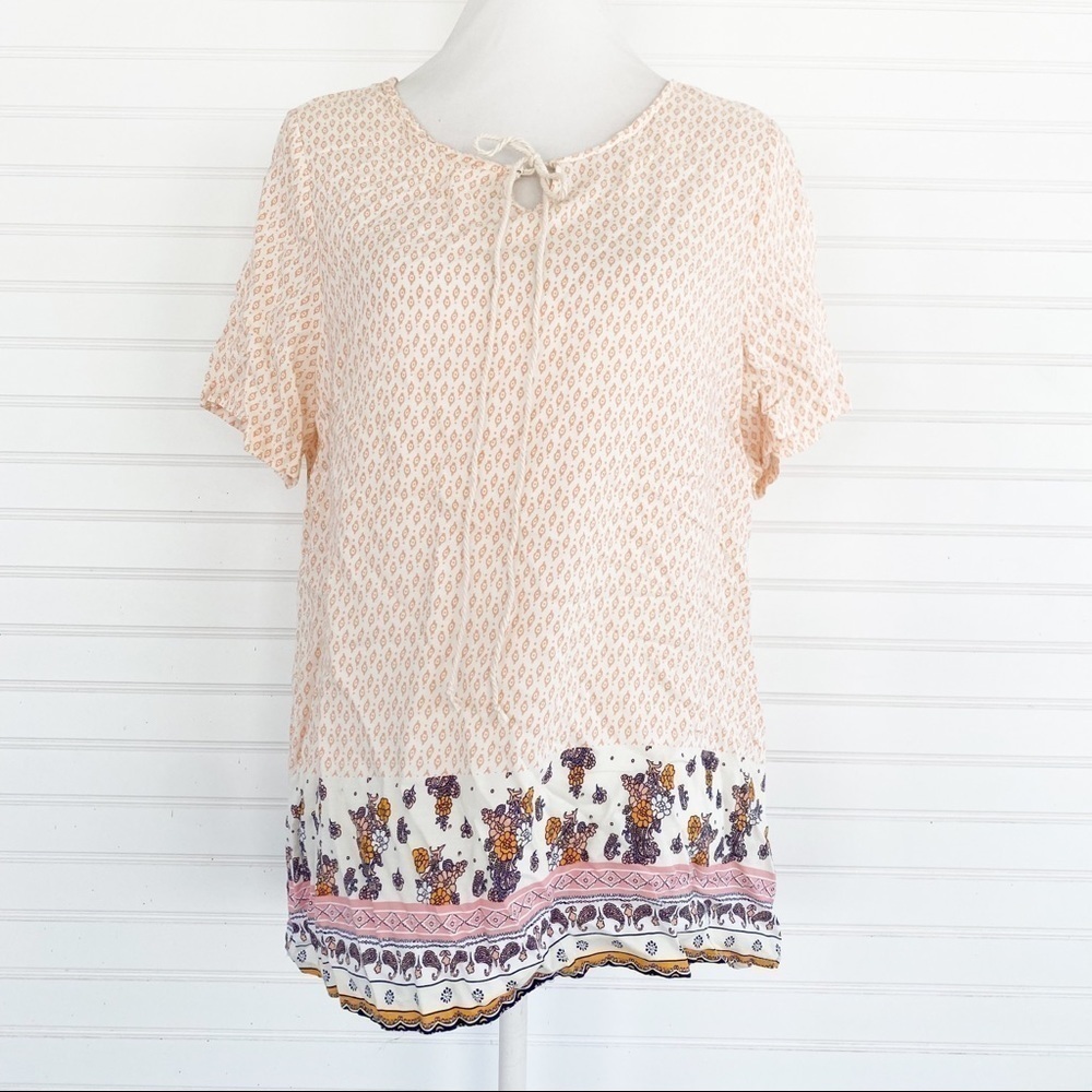 Emery Rose floral bohemian blouse Size XL